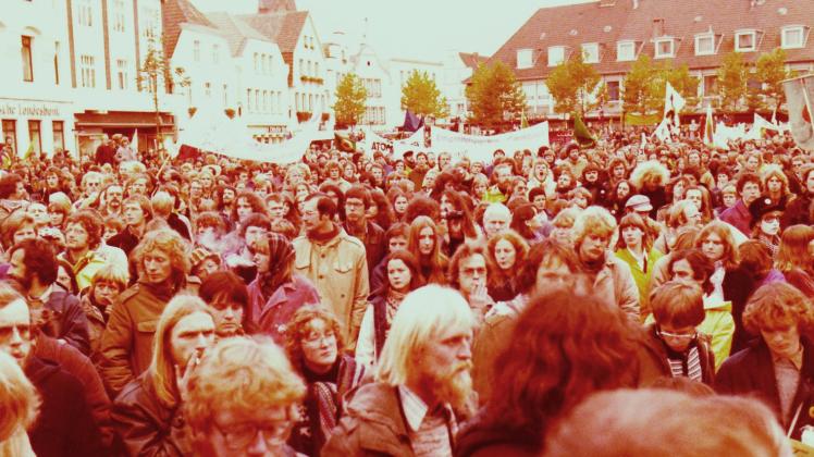 Die zweite große Anti-Atomkraft-Demo in Lingen am 25. Oktober 1980.