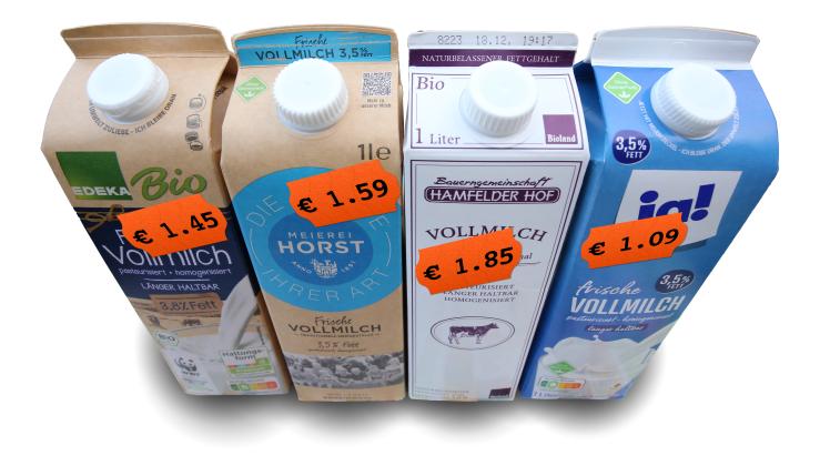 Die Preisunterschiede für 1-Liter-Milch sind auch im Kreis Pinneberg enorm. Richtig nachvollziehbar sind die Gründe dafür nicht.