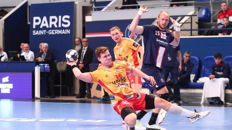 Lukas Jorgensen (GOG Handbold) HANDBALL : Paris Saint-Germain HB vs GOG Handbold - Machineseeker EHF Champions League -