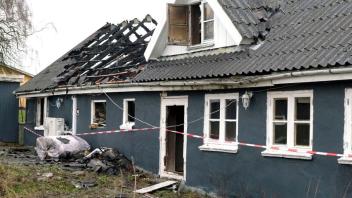 Das Haus am Sonderborgvej brannte am 7.1.23 vollkommen aus