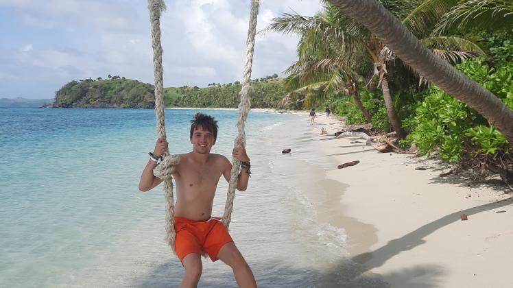 Auf den Fidschi-Inseln: Steffen Feldmann hat eine weitere Etappe auf seiner Weltreise absolviert.