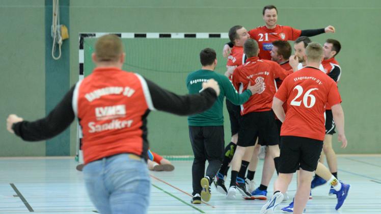Handball Hagenower SV entscheidendes Tor Jubel