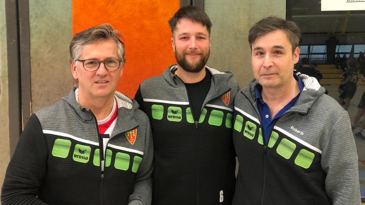 Uli Freiwald, Steffen Hemmelskamp und Roberto Petrocelli Handball TS Hoykenkamp