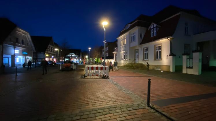 Neue Straßenbeleuchtung Fußgängerzone Innenstadt Bramsche