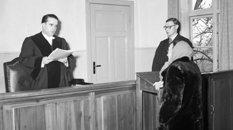 Hexenprozess von Trittau 1956 vor dem Amtsgericht Trittau.