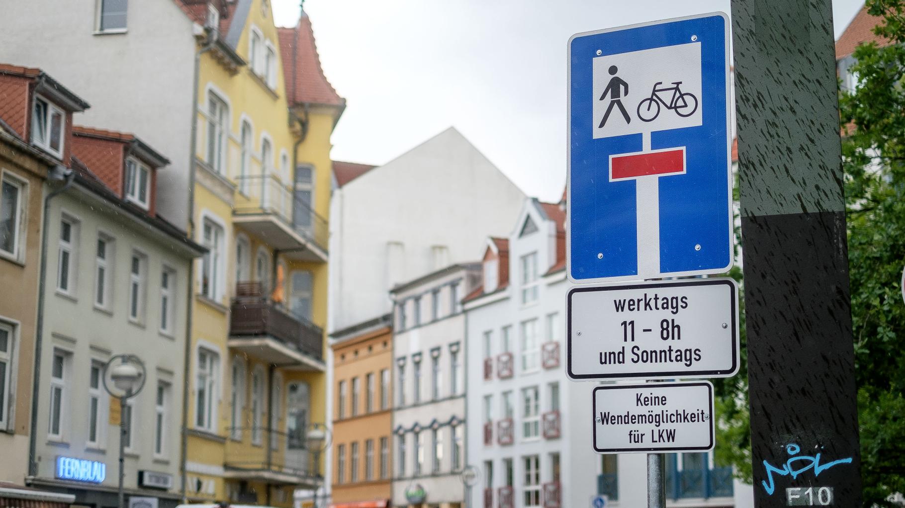 Teil des Barnstorfer Wegs in Rostock soll dauerhaft Fußgängerzone werden