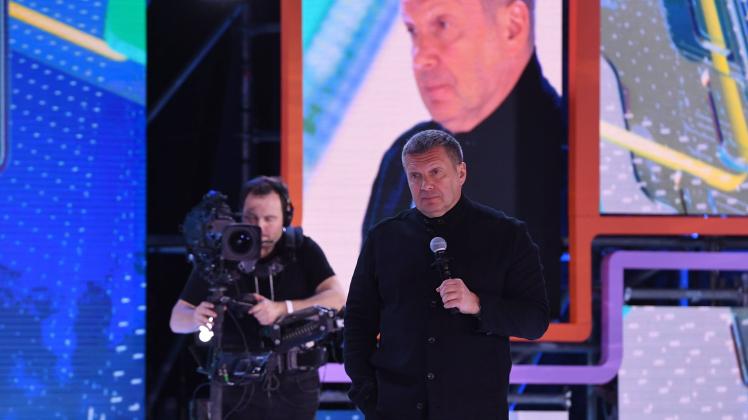 Moscow. The journalist, the TV and radio host Vladimir Solovyov acts on a federal educational marathon The new horizons