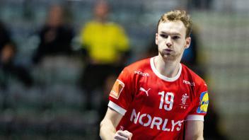 230125 Mathias Gidsel of Denmark celebrates during the 2023 IHF World Men s Handball Championship match between Denmark 