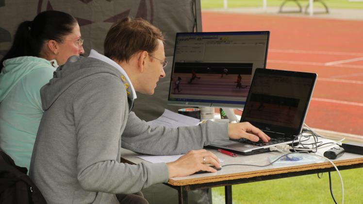 Leichtathleten Zeitmessanlage