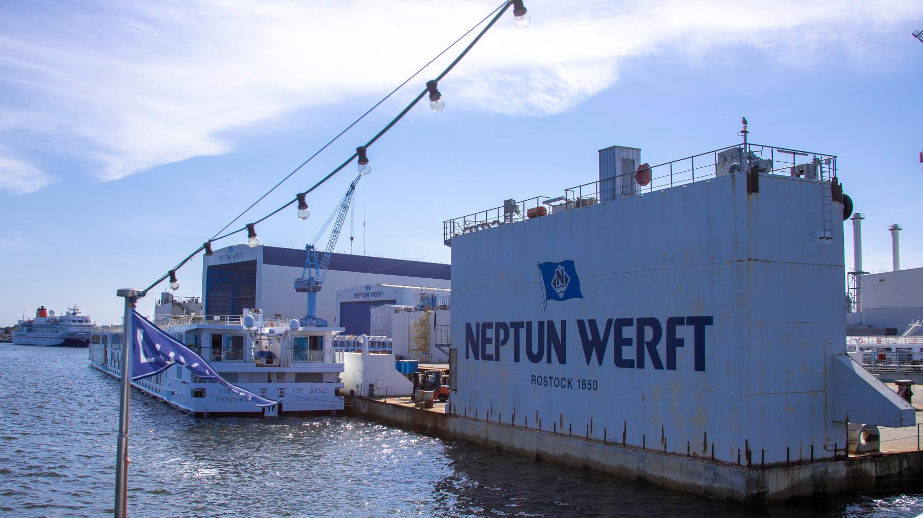 Neues Flusskreuzschiff entsteht auf der Neptun Werft