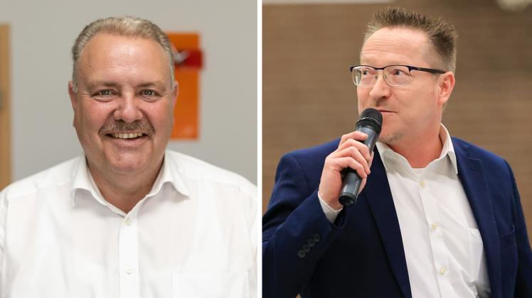 Bis jetzt gibt es zwei Interessenten für das Amt des Bohmter Bürgermeisters: Markus Kleinkauertz (links) und Thomas Rehme.