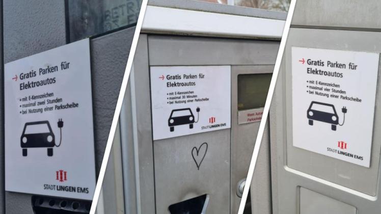 Die Parkdauer für Elektroautos in Lingen ist keinesfalls überall gleich. Die kleinen Hinweisschilder verraten wie lange der Stromer kostenlos geparkt werden darf.