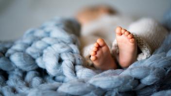 Foot of newborn baby