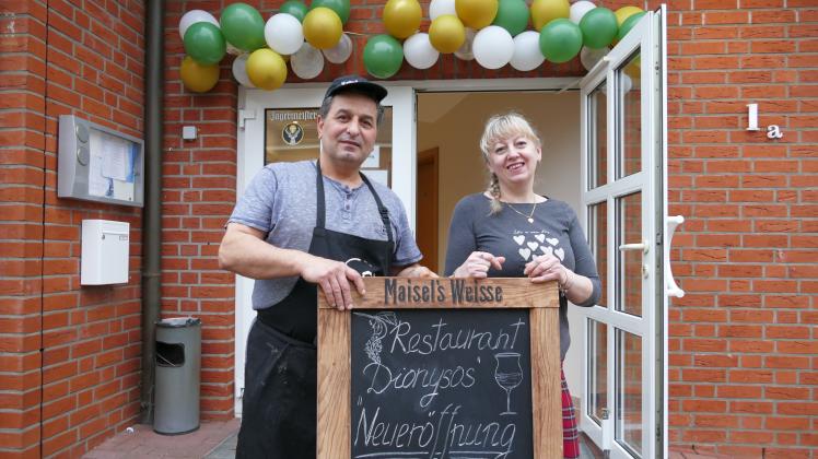 Koch Giouri Samanidis und Kellnerin Elena Azarova führten zuvor ein Restaurant in Schleswig-Holstein.