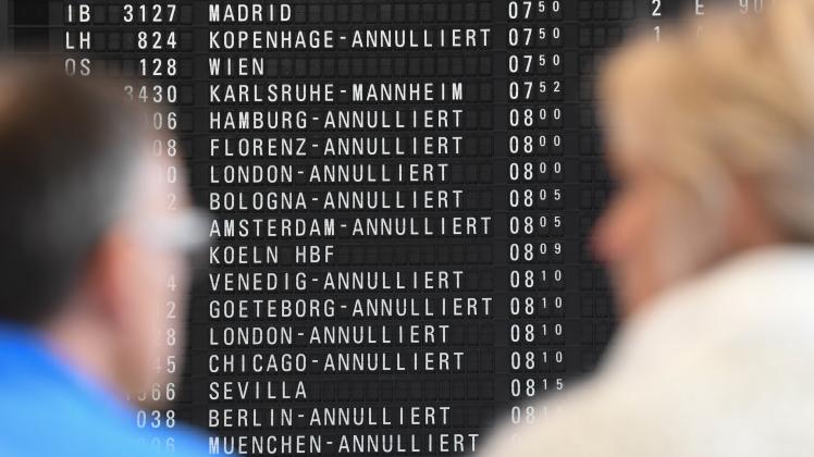 Warnstreiks im öffentlichen Dienst - Flughafen Frankfurt