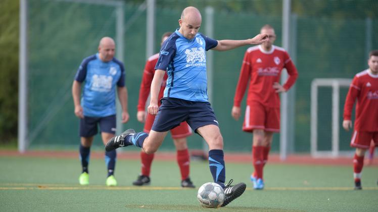 Andreas Graap vom FC Einheit Rostock führt mit 15 Treffern die Torschützenliste der Kreisklasse, Staffel I, an.
