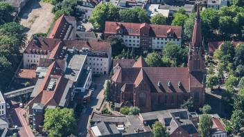Marienkirche und Josef-Stift sind Herzstück des Umbaugebiets in der westlichen Stadtmitte von Delmenhorst.