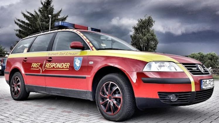 Sind speziell mit einem Fahrzeug ausgerüstet, die Mitglieder der First-Responder-Gruppe der Freiwilligen Feuerwehr Schwaan.