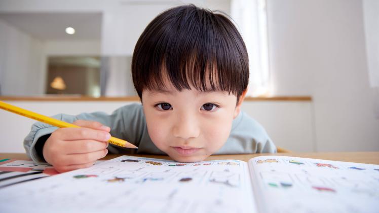 Japanese kid studying AFLO188104835 PUBLICATIONxNOTxINxJPN , 188104835.jpg, ,model released, Symbolfoto