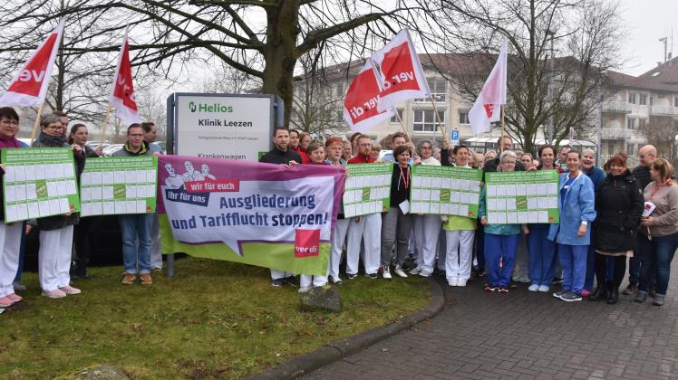 Gleiches Geld für die gleiche Arbeit: Beschäftigte der Helios-Klinik in Leezen fordern endlich den Konzerntarifvertrag.