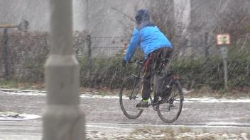 Schneeschauer in Teilen von Hamburg