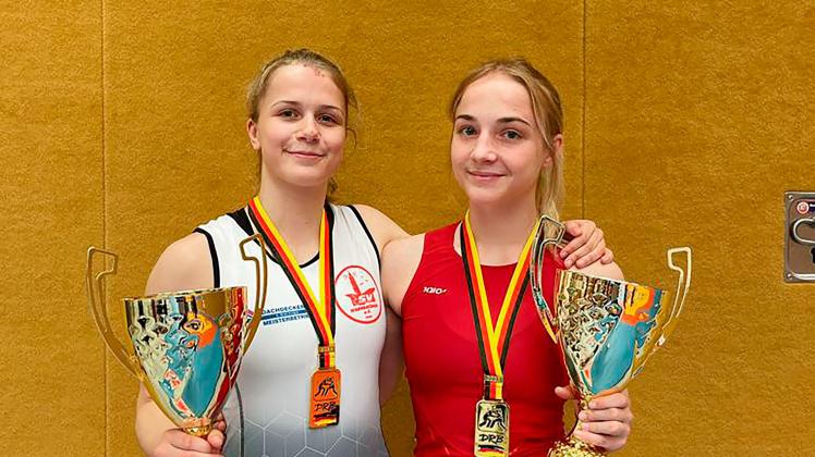 Sie sind Titelverteidigerinnen und wollen am Wochenende erneut Deutsche Junioren-Meisterinnen werden: Luisa Scheel (links) und Rebekka March vom SV Warnemünde