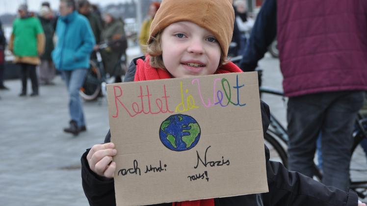 Der neunjährige Adam hatte nicht nur eine Botschaft hinsichtlich des Klimas.