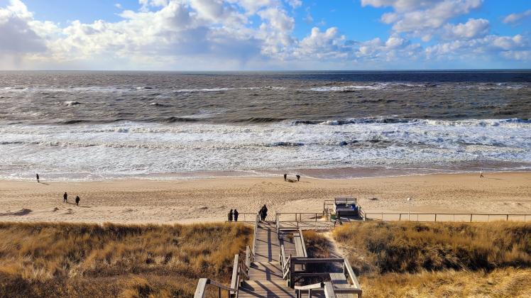 Sylt Sturm Westerland Strand Sonne