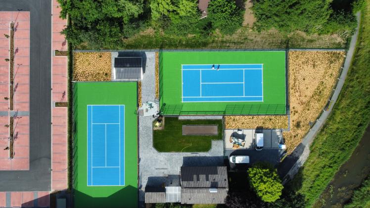 Der neue Tennisplatz an der Spenger Straße Bruchmühlen
