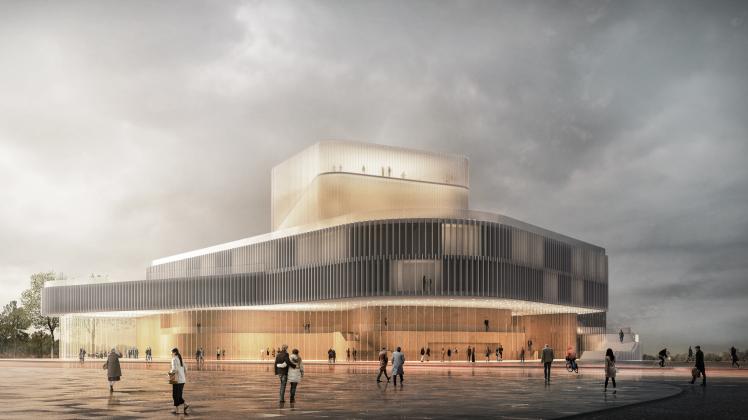 Entwurf für das neue Volkstheater Rostock
