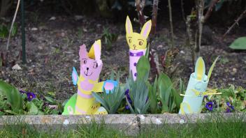 Selbstgebastelte Osterhasen für die Kleinen