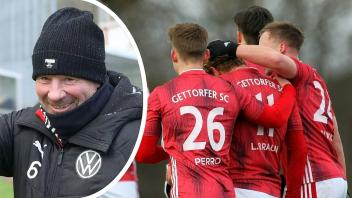Maik Braunschweig (li.) übernimmt im Sommer die Ligamannschaft des Gettorfer SC. Wie Verein und Trainer zueinander fanden, war schon ein wenig kurios.