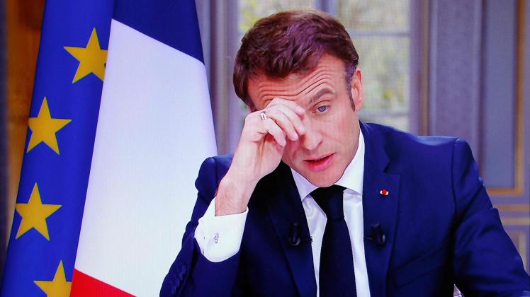 Proteste in Frankreich - TV Auftritt Macron