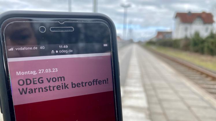 Mehrere Züge der Ostdeutschen Eisenbahn werden am 27. März voraussichtlich nicht fahren. Davon ist auch die Linie Rehna-Schwerin-Parchim betroffen.