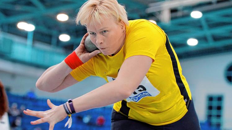 Absolut konzentriert vor dem Stoß  Nadine Kant vom Hagenower SV Wolfgang Birkenstock$