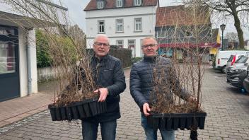 Wilhelm und Lars Dreier waren die letzten, die in Melle Bäume ergattern konnten.
