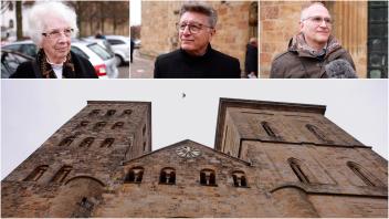 Anna-Maria Horn, Fritz Brickwedde, Pfarrer Dirk Meyer (v.l.n.r.) und viele Mitglieder der Domgemeinde Osnabrück bedauern den Rücktritt von Bischof Bode sehr.