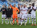25.03.2023, xdcx, Fussball 3. Liga, SV Waldhof Mannheim - VfL Osnabrück, emspor, bespor, sespor, v.l., Osnabrück-Spieler
