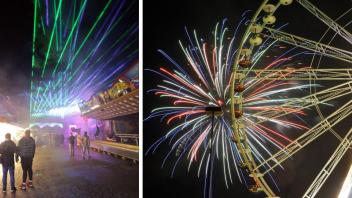 Es soll eine Kombination aus Lasershow und Feuerwerk beim Frühjahrsjahrmarkt 2023 in Osnabrück geben.