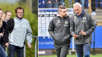 Ernst Middendorp (Trainer SV Meppen) mit Ole Keuper DFB regulations prohibit any use of photographs as image sequences a