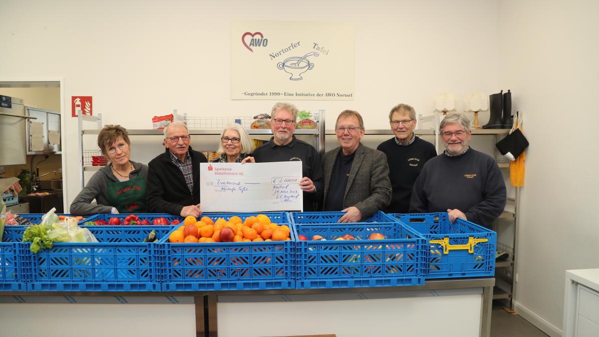 Lions Club Nortorf spendet 2000 Euro für örtliche Tafel
