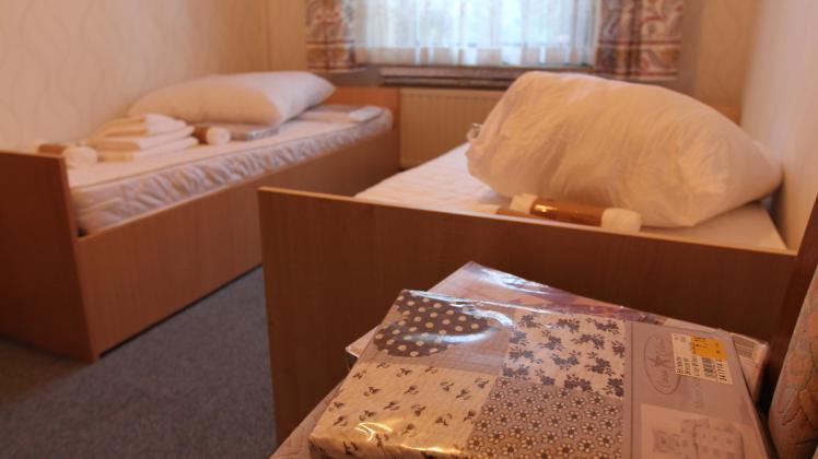 Frische Betten, frische Bezüge: Übergangsweise soll der von der Gemeinde Lengerich gekaufte Resthof Berghaus als Unterkunft für eine sechs- bis siebenköpfige Flüchtlingsfamilie genutzt werden.