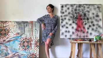 Daria Habruk floh aus der Ukraine. Jetzt thematisiert sie den Krieg in ihren Bildern.