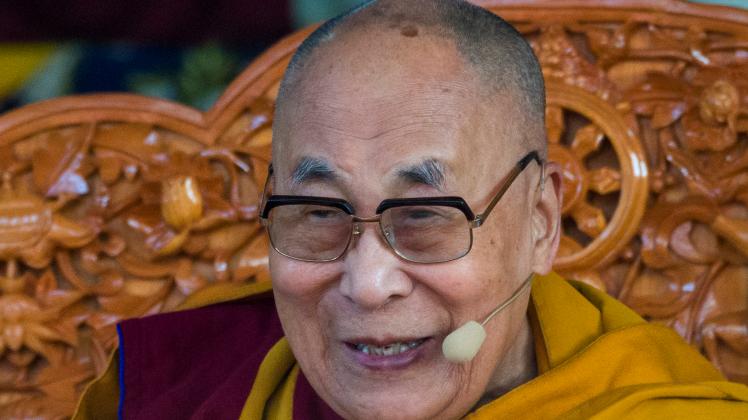 Dalai Lama im Tsuglakhang-Tempel