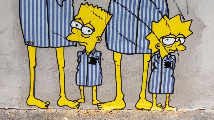 Simpsons-Wandgemälde an Holocaust-Gedenkstätte beschmiert
