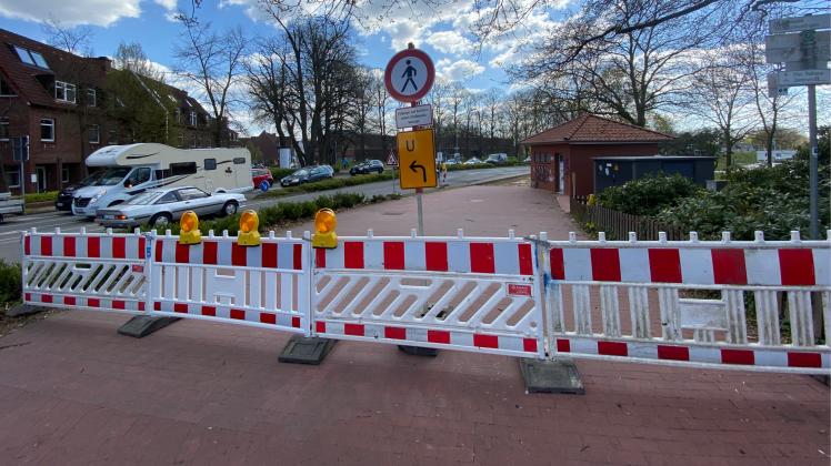 Der Rad- und Fußweg „An der Bleiche“ in Meppen ist aktuell gesperrt. Er wird erneuert.