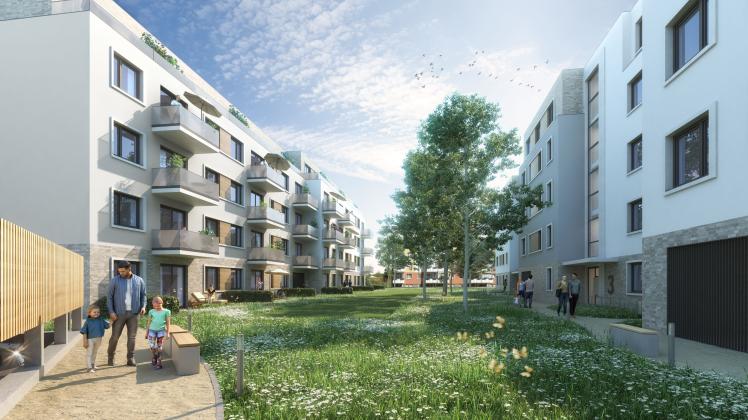 In der Erich-Weinert-Straße sollen schon bald zwei neue und hochmoderne Wohnhäuser stehen.