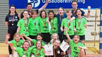 Landesmeister weibliche E-Jugend Handball Grün-Weiß Schwerin