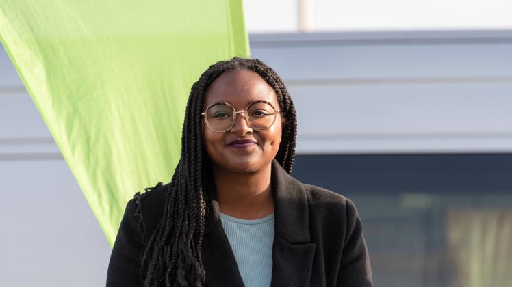 4. Mai 2022, Kiel, Bündnis 90 Die Grünen. Endspurt im Wahlkampf mit den Kandidaten zur Landtagswahl SH Aminata Toure und
