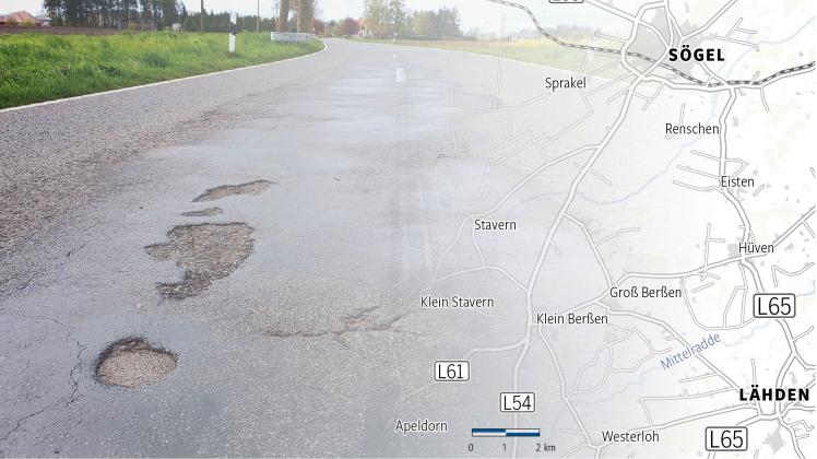 Grafik L65 zwischen Sögel und Lähden